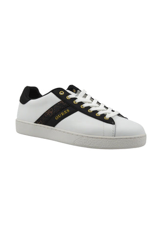 GUESS Sneaker Uomo White Brown Ochre FMPNOILEA12 - Sandrini Calzature e Abbigliamento