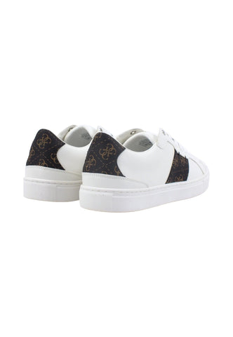 GUESS Sneaker Uomo White Brown Ocra FM7TOIELL12 - Sandrini Calzature e Abbigliamento