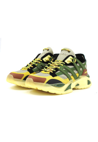 GUESS Sneaker Uomo Yellow Green Brown FMPBELFAP12 - Sandrini Calzature e Abbigliamento