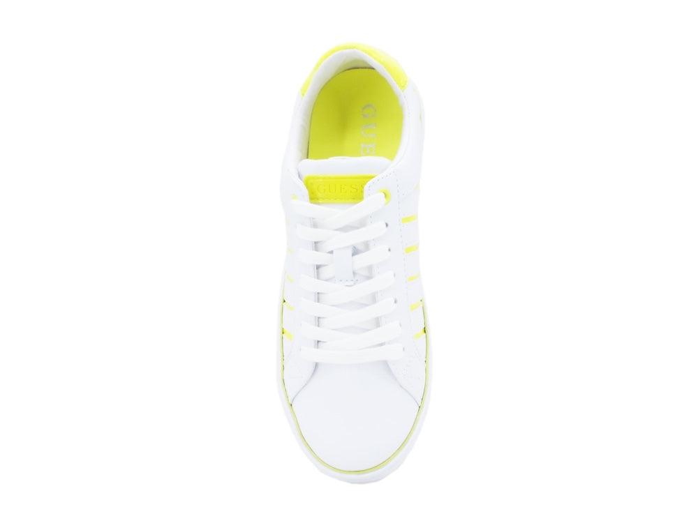 GUESS Sneaker White Yellow FL5BOLELE12 - Sandrini Calzature e Abbigliamento