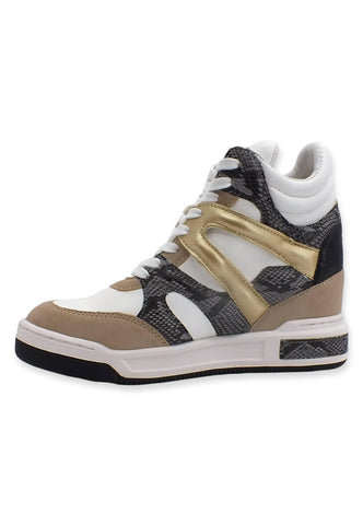 GUESS Sneaker Zeppa Interna Donna White Roccia FL8LISSMR12 - Sandrini Calzature e Abbigliamento