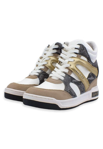 GUESS Sneaker Zeppa Interna Donna White Roccia FL8LISSMR12 - Sandrini Calzature e Abbigliamento