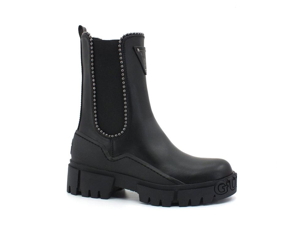 GUESS Stivale Combact Elastici Borchie Black FL8NAHELE10 - Sandrini Calzature e Abbigliamento