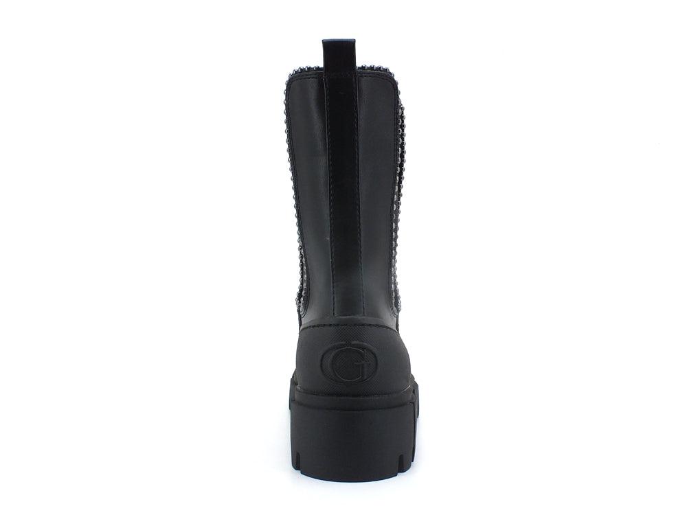 GUESS Stivale Combact Elastici Borchie Black FL8NAHELE10 - Sandrini Calzature e Abbigliamento