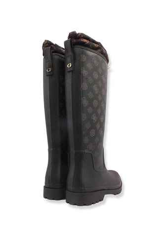 GUESS Stivale Donna Gomma Loghi Brown Ocra FL7REIFAL11 - Sandrini Calzature e Abbigliamento