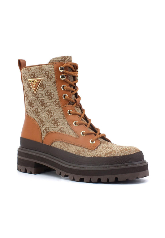 GUESS Stivaletto Anfibio Donna Beige Brown FL7BDAFAL10 - Sandrini Calzature e Abbigliamento