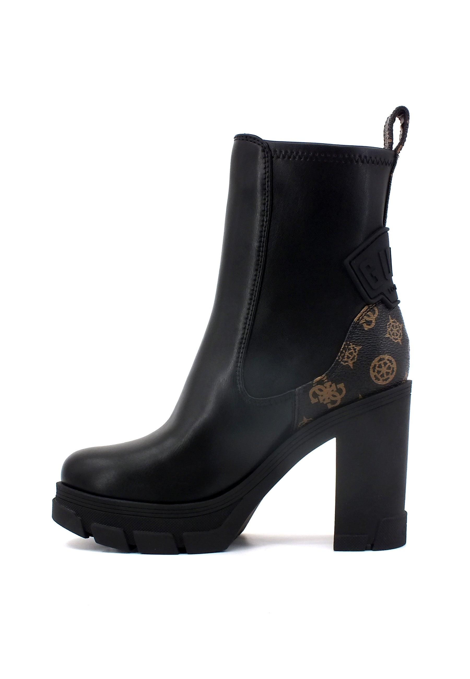 GUESS Stivaletto Tronchetto Donna Black Brown FL7XNOFAL10 - Sandrini Calzature e Abbigliamento