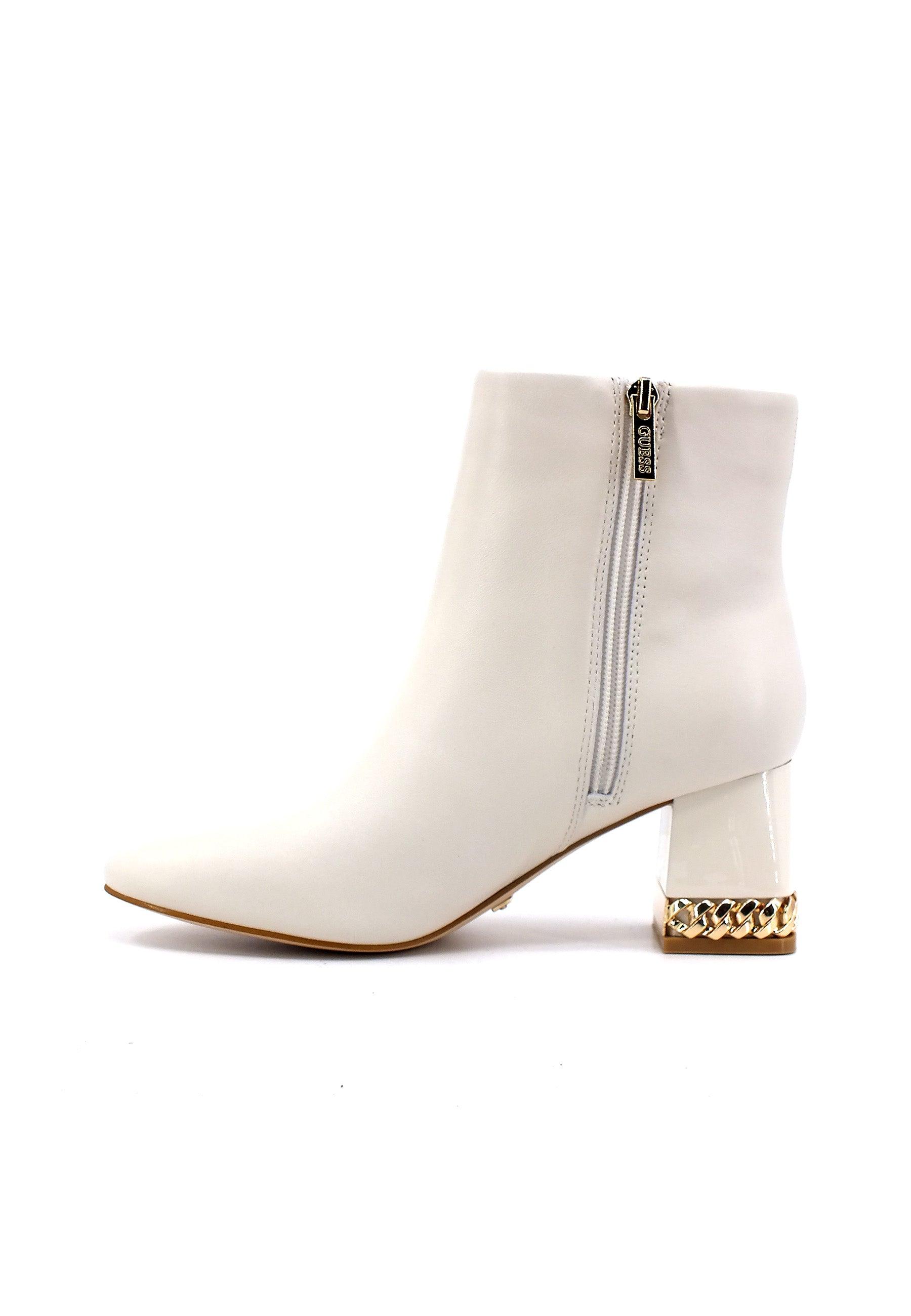 GUESS Stivaletto Tronchetto Donna Cream FL7FDDLEA10 - Sandrini Calzature e Abbigliamento
