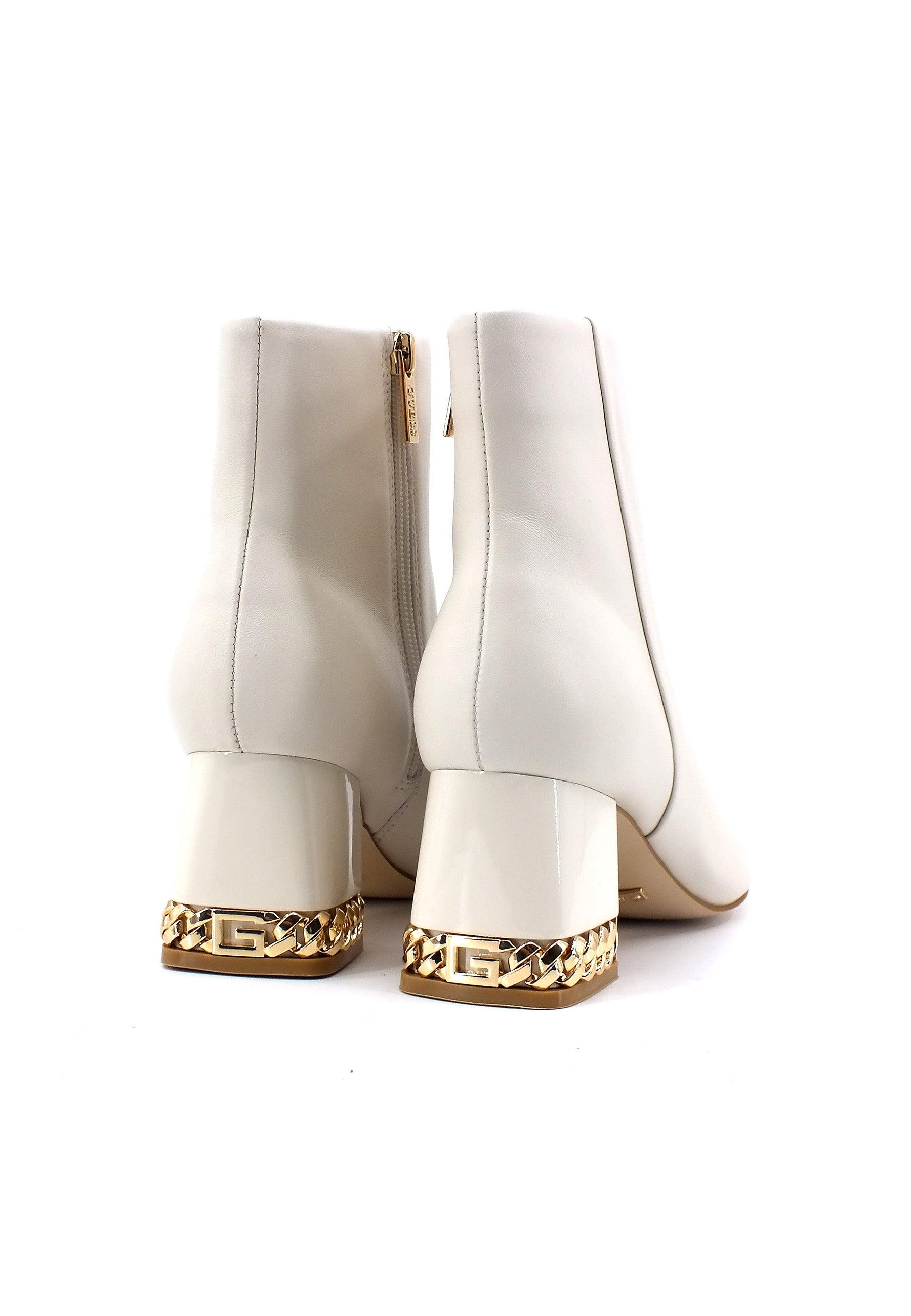 GUESS Stivaletto Tronchetto Donna Cream FL7FDDLEA10 - Sandrini Calzature e Abbigliamento