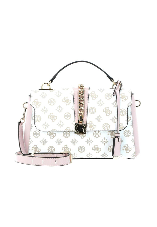 GUESS Tiberia Borsa Top Handle White Logo PG876320 - Sandrini Calzature e Abbigliamento