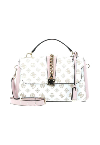GUESS Tiberia Borsa Top Handle White Logo PG876320 - Sandrini Calzature e Abbigliamento