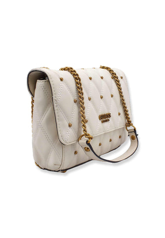 GUESS Tirana Crossbody Borchie Borsa Tracolla Donna Bianco Ivory QS855321 - Sandrini Calzature e Abbigliamento