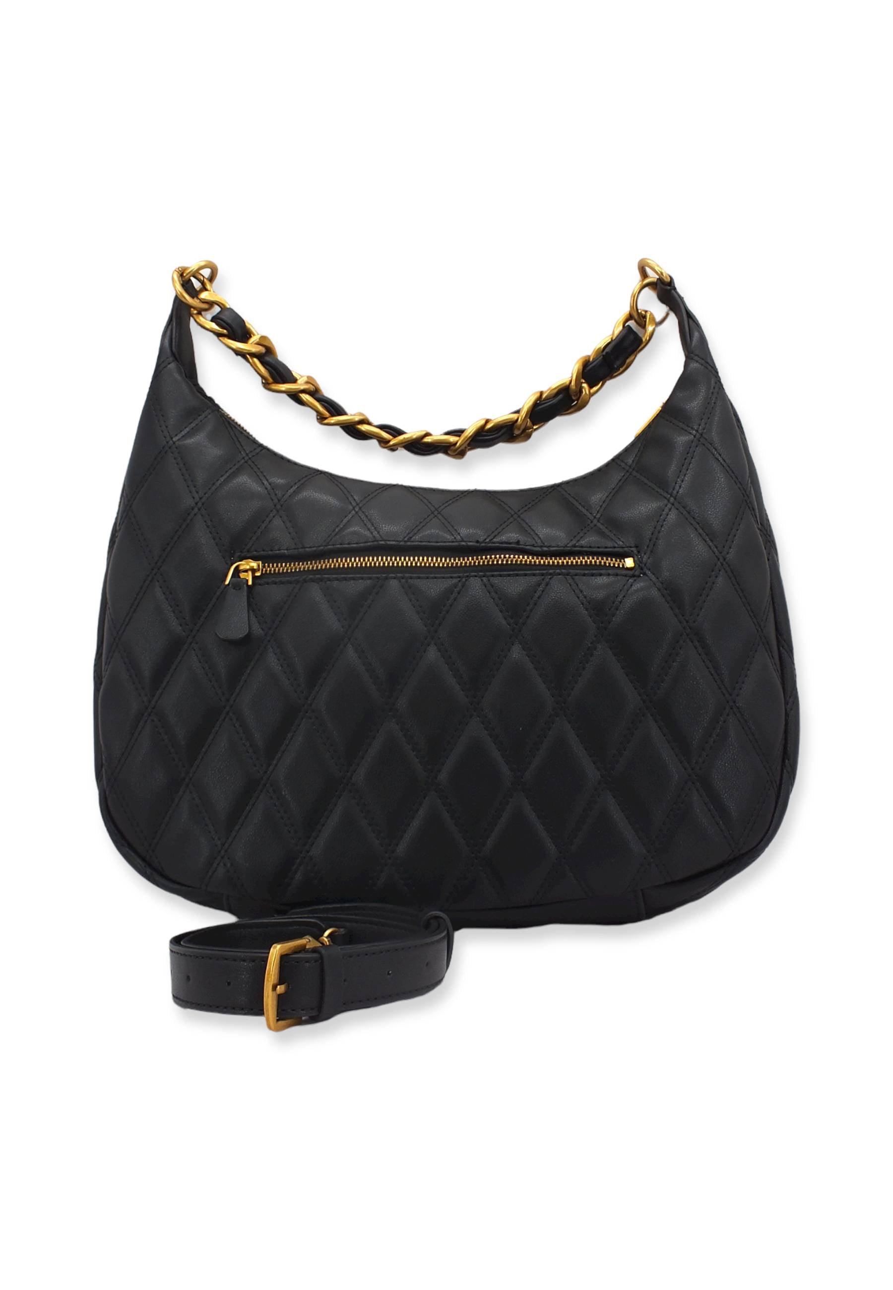 GUESS Tirana Hobo Large Borchie Borsa Tracolla Donna Black QS855302 - Sandrini Calzature e Abbigliamento