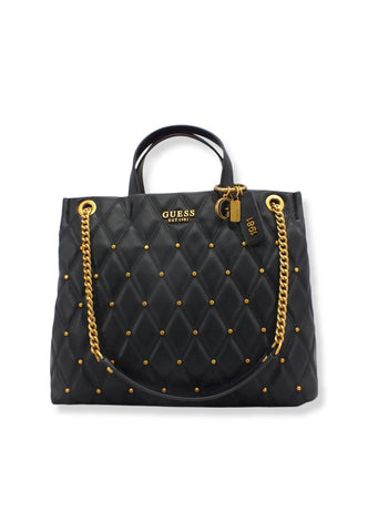 GUESS Tirana Shopper Borchie Borsa Tracolla Donna Black QS855324 - Sandrini Calzature e Abbigliamento