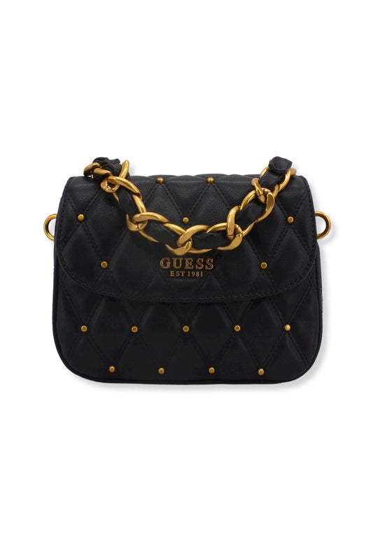 GUESS Tirana Shoulder Bag Borchie Borsa Tracolla Donna Black QS855319 - Sandrini Calzature e Abbigliamento