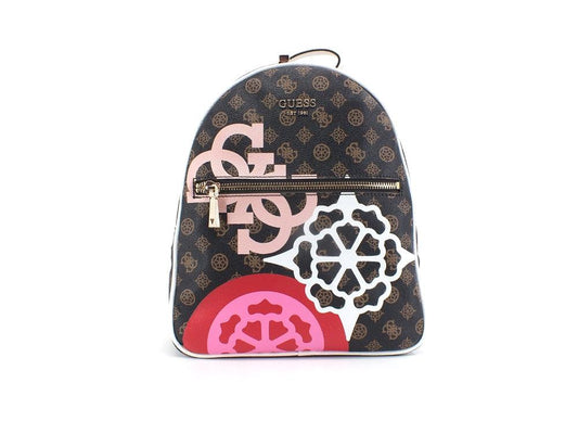 GUESS Vikky Backpack Zaino Loghi Printed Mocha Graphic GP699532 - Sandrini Calzature e Abbigliamento