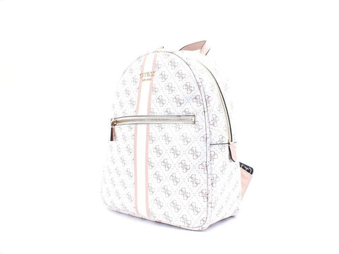 GUESS Vikky Backpack Zaino Loghi Printed White Multi KG699532 - Sandrini Calzature e Abbigliamento