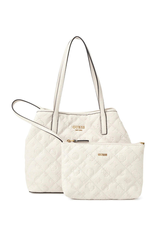 GUESS Vikky Borsa Tote Stone Bianco QP699528 - Sandrini Calzature e Abbigliamento