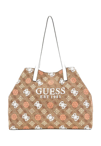 GUESS Vikky II Borsa Tote Donna Latte Logo Multi PS931829 - Sandrini Calzature e Abbigliamento