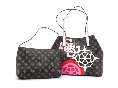 GUESS Vikky Tote Loghi Printed Borsa Mocha Graphic GP699523 - Sandrini Calzature e Abbigliamento