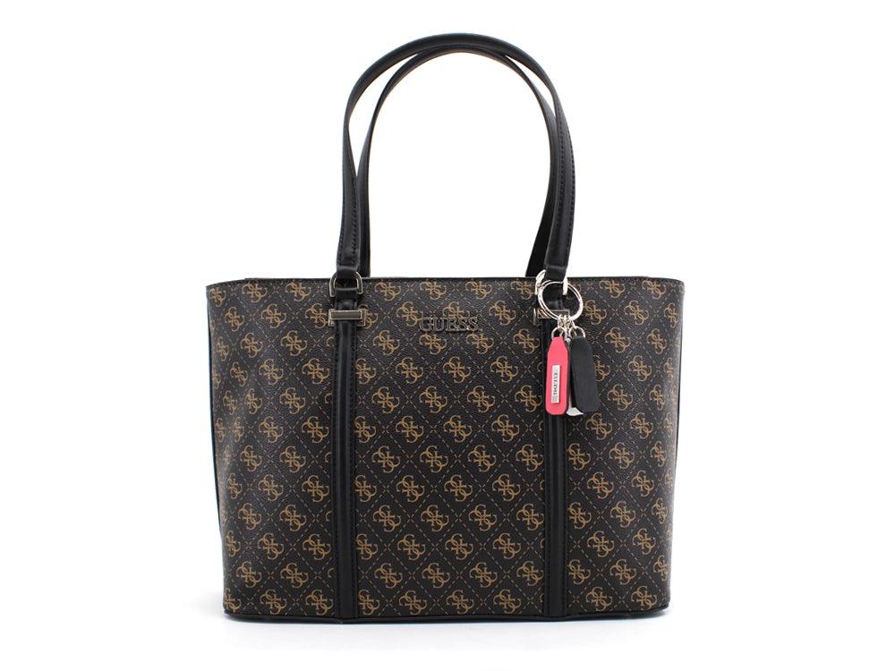 GUESS Washington Tote 2 Borsa Manici Loghi Brown Multi SG812423 - Sandrini Calzature e Abbigliamento