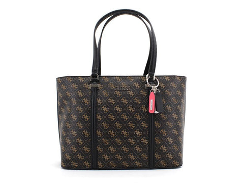 GUESS Washington Tote 2 Borsa Manici Loghi Brown Multi SG812423 - Sandrini Calzature e Abbigliamento
