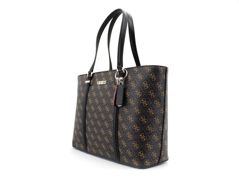 GUESS Washington Tote 2 Borsa Manici Loghi Brown Multi SG812423 - Sandrini Calzature e Abbigliamento