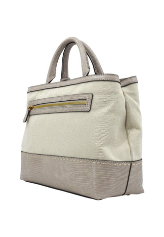GUESS Zabry Borsa Donna Taupe Bianco WA923306 - Sandrini Calzature e Abbigliamento