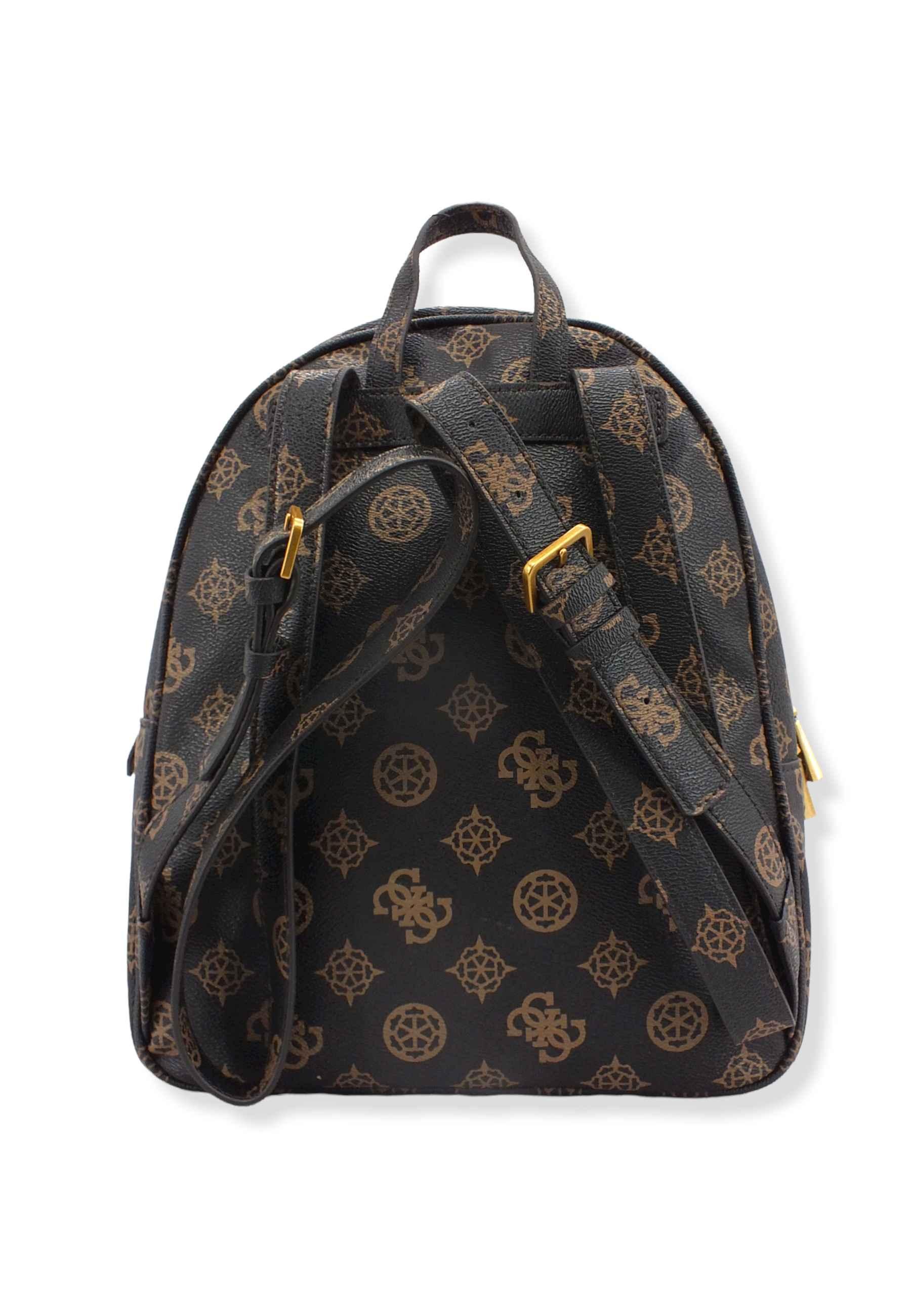 GUESS Zaino Donna Vikky Backpack Marrone Mocha Logo BP699532 - Sandrini Calzature e Abbigliamento