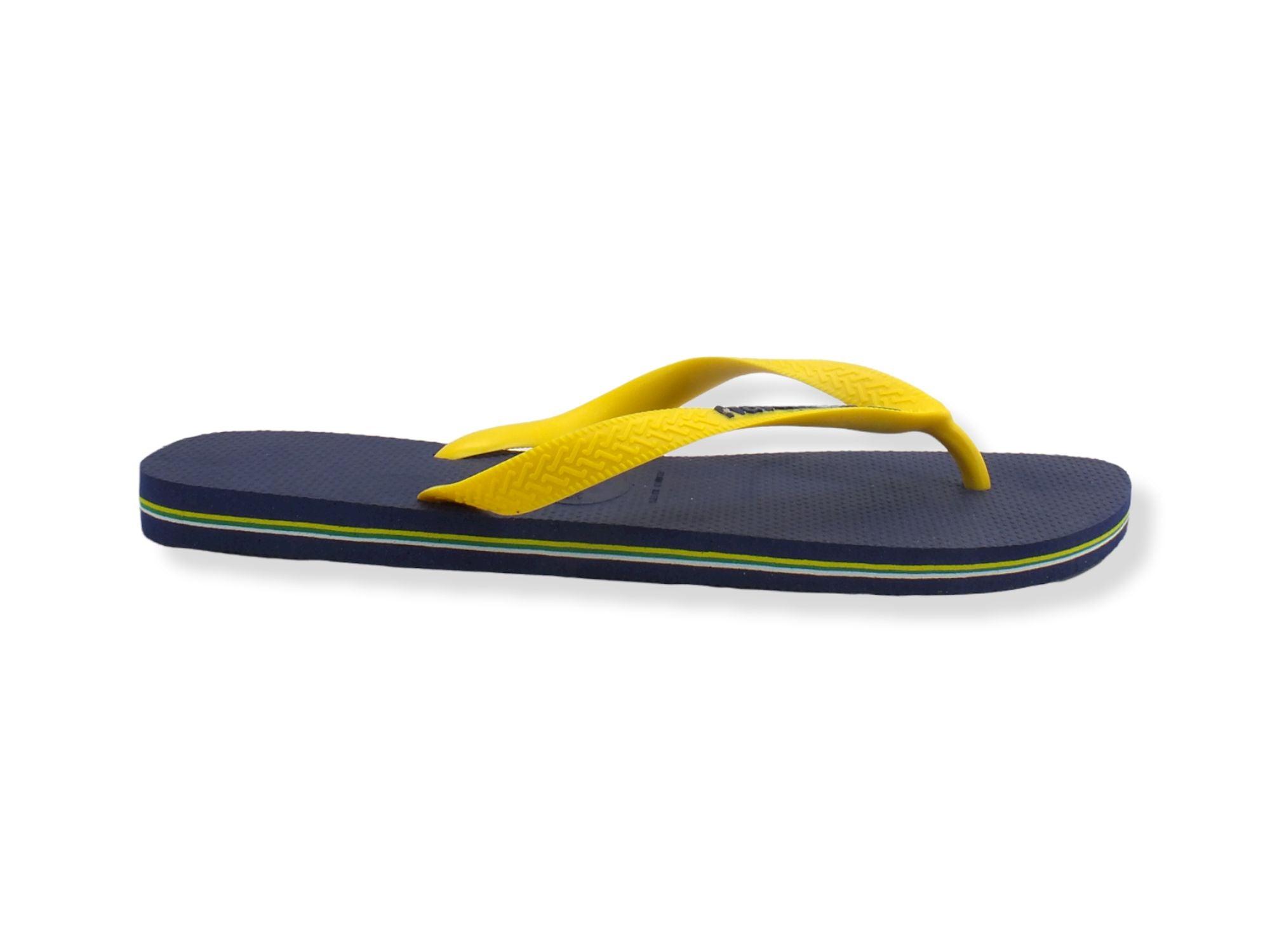 HAVAIANAS H Brasil Logo Infradito Uomo Marine Yellow 4110850 - Sandrini Calzature e Abbigliamento