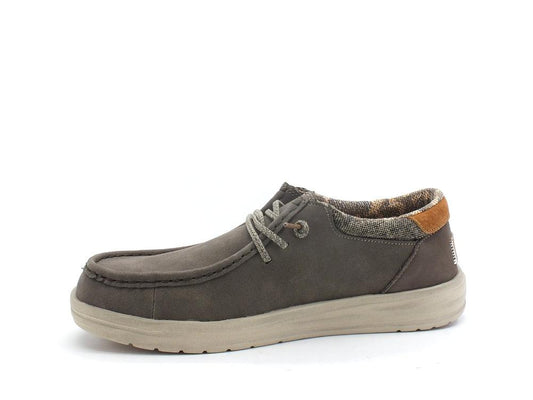 HAY DUDE Paul Scarpa Stringata Vela Suede Chocolate 112291900 - Sandrini Calzature e Abbigliamento