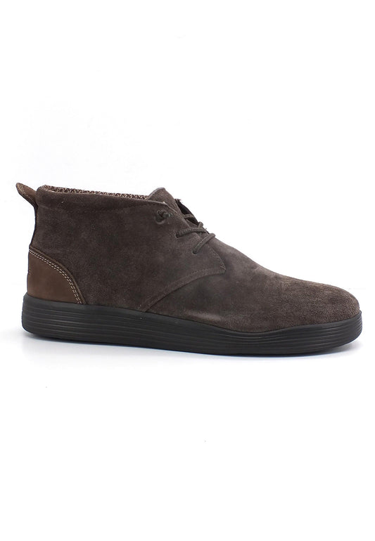 HEY DUDE Jo Suede Sneaker Clark Uomo Marrone Java 112371813 - Sandrini Calzature e Abbigliamento