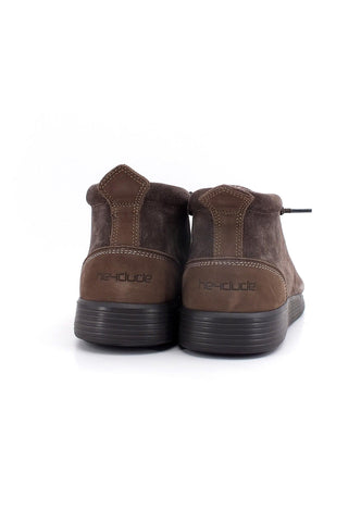 HEY DUDE Jo Suede Sneaker Clark Uomo Marrone Java 112371813 - Sandrini Calzature e Abbigliamento