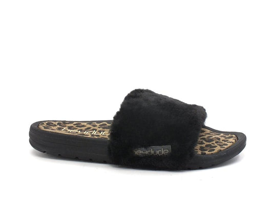 HEY DUDE Peggy Ciabatta Pelo Leopard Black Cheetah 122084895 - Sandrini Calzature e Abbigliamento