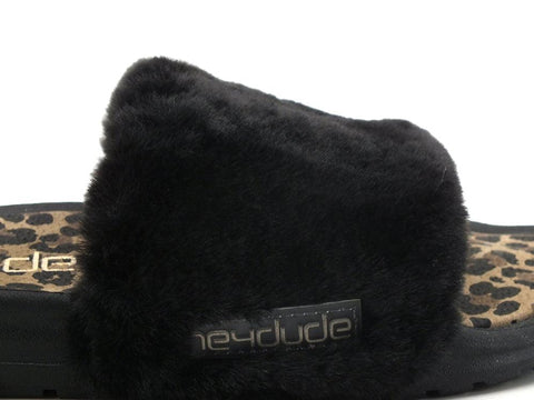 HEY DUDE Peggy Ciabatta Pelo Leopard Black Cheetah 122084895 - Sandrini Calzature e Abbigliamento
