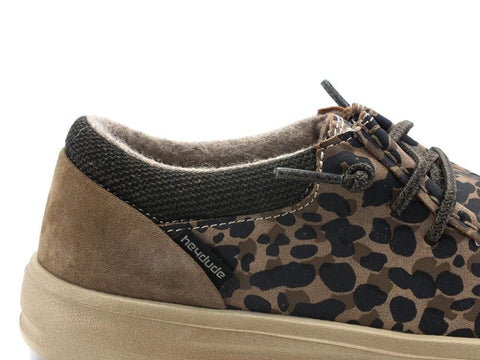 HEY DUDE Polly Scarpa Stringata Suede Animalier Leo Nut 121881619 - Sandrini Calzature e Abbigliamento