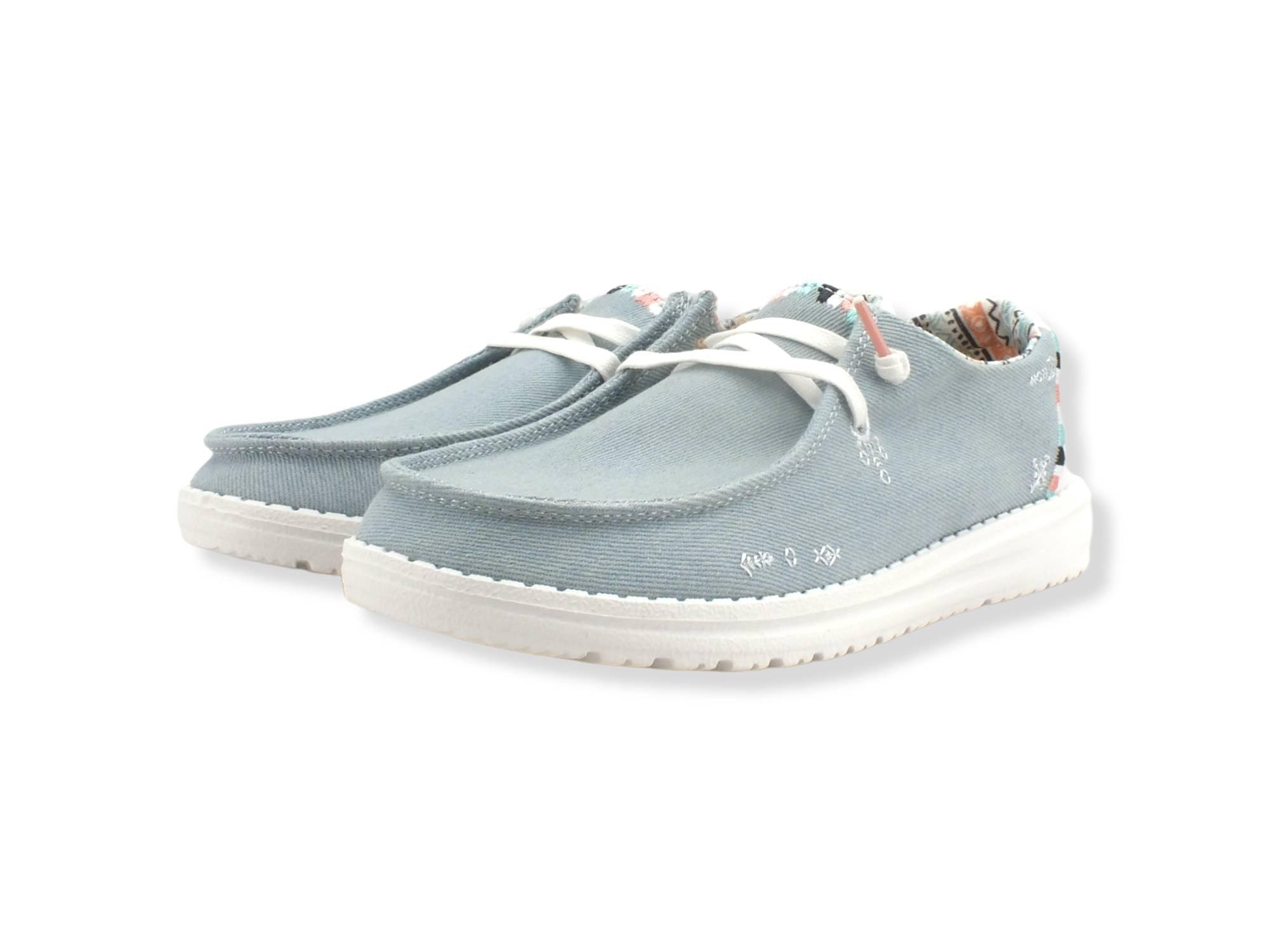 HEY DUDE Sneaker Donna Wendy Scarpa Vela Boho Lt Denim 121412412 - Sandrini Calzature e Abbigliamento