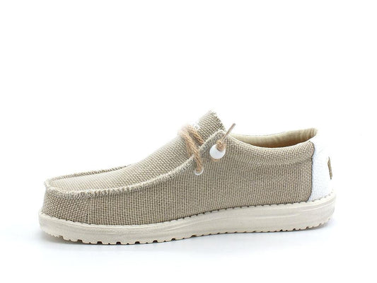 HEY DUDE Wally Braided Scarpa Vela Corda Beige Off White 110620128 - Sandrini Calzature e Abbigliamento