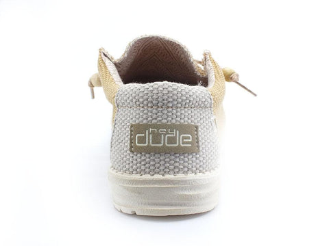HEY DUDE Wally Braided Scarpa Vela Corda Giallo Ocra Beige 110623158 - Sandrini Calzature e Abbigliamento