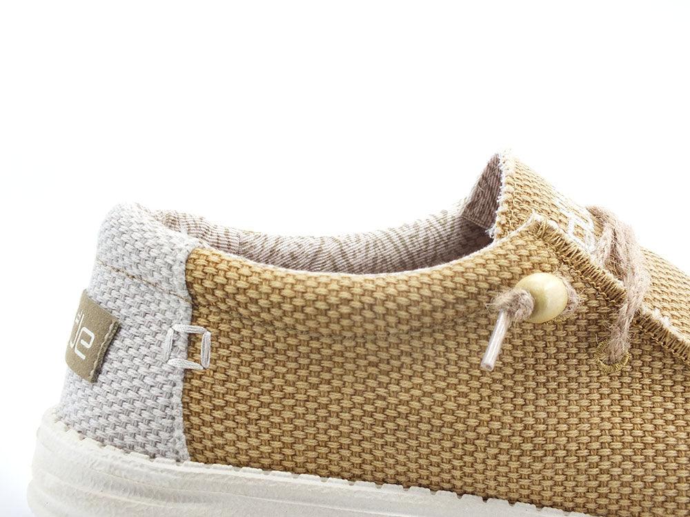 HEY DUDE Wally Braided Scarpa Vela Corda Giallo Ocra Beige 110623158 - Sandrini Calzature e Abbigliamento