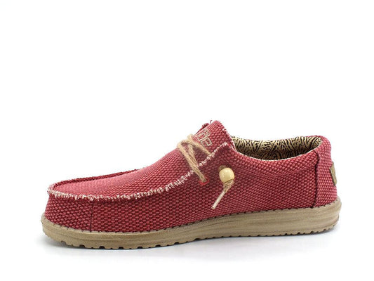 HEY DUDE Wally Braided Scarpa Vela Corda Pompeian Red 110626840 - Sandrini Calzature e Abbigliamento