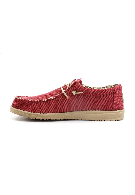 HEY DUDE Wally Braided Sneaker Vela Uomo Pompeian Red 40003-6VP - Sandrini Calzature e Abbigliamento