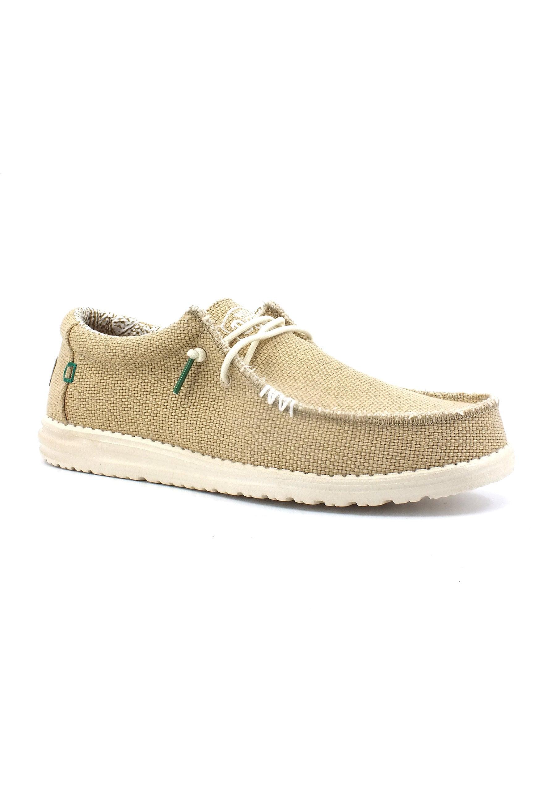 HEY DUDE Wally Braided Sneaker Vela Uomo Sand 40003-202 - Sandrini Calzature e Abbigliamento