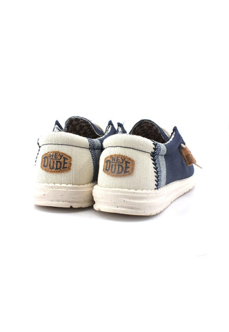 HEY DUDE Wally Break Stitch Sneaker Vela Uomo Navy 40015-410 - Sandrini Calzature e Abbigliamento