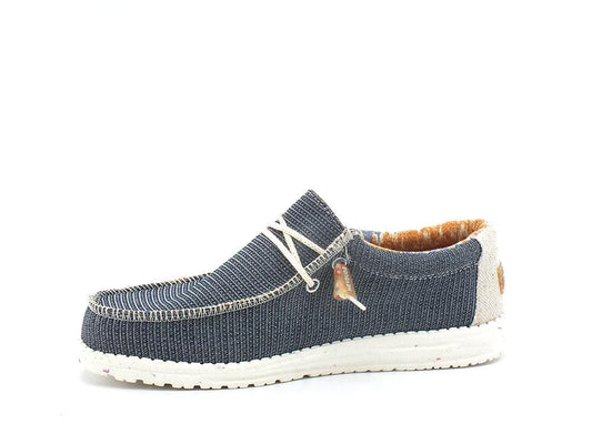 HEY DUDE Wally Eco Scarpa Vela Tex Blu Sox Aegean 112472724 - Sandrini Calzature e Abbigliamento