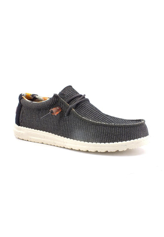 HEY DUDE Wally Knit Sneaker Vela Uomo Charcoal 40007-025 - Sandrini Calzature e Abbigliamento