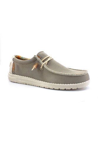 HEY DUDE Wally Knit Sneaker Vela Uomo Desert Brown 40007-2Z4 - Sandrini Calzature e Abbigliamento