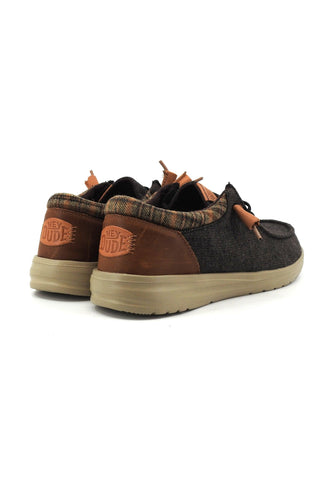 HEY DUDE Wally Sneaker Vela Uomo Brown 40174-255 - Sandrini Calzature e Abbigliamento