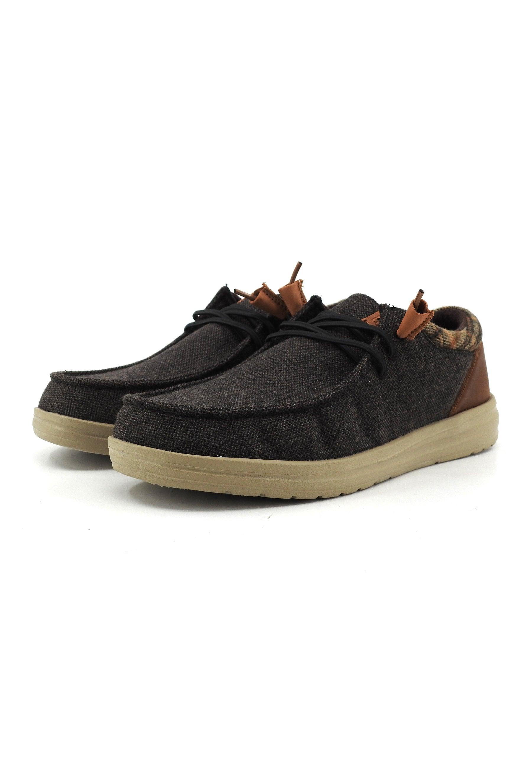 HEY DUDE Wally Sneaker Vela Uomo Brown 40174-255 - Sandrini Calzature e Abbigliamento