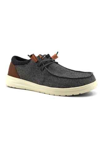 HEY DUDE Wally Sneaker Vela Uomo Charcoal Grigio 40174-025 - Sandrini Calzature e Abbigliamento